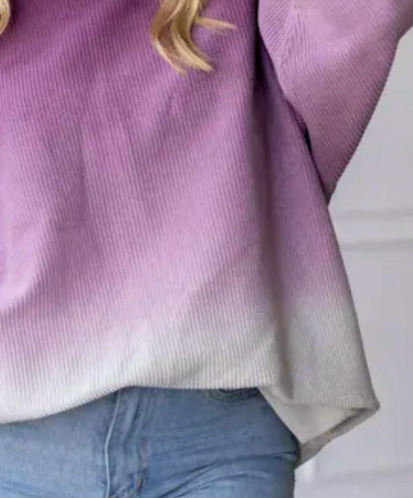 Moon Ryder - Ombre Corded Crew Sweatshirt