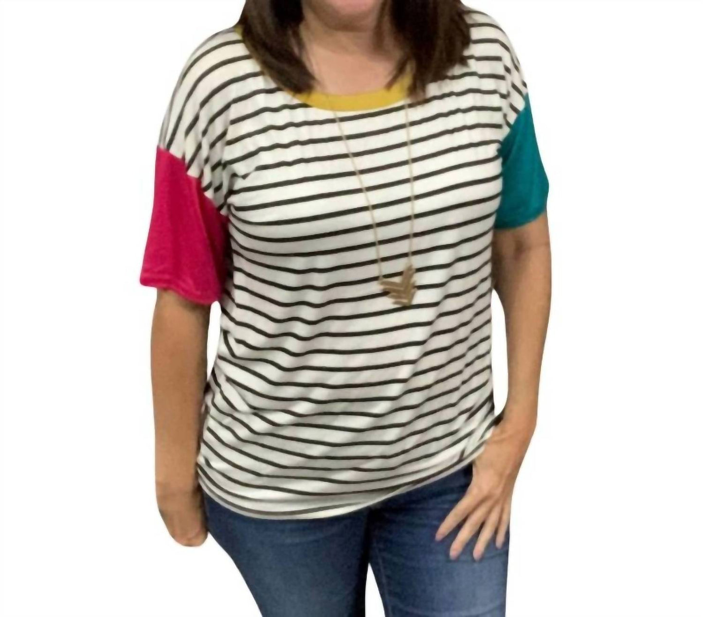 Bibi - Women's Striped Tee Top
