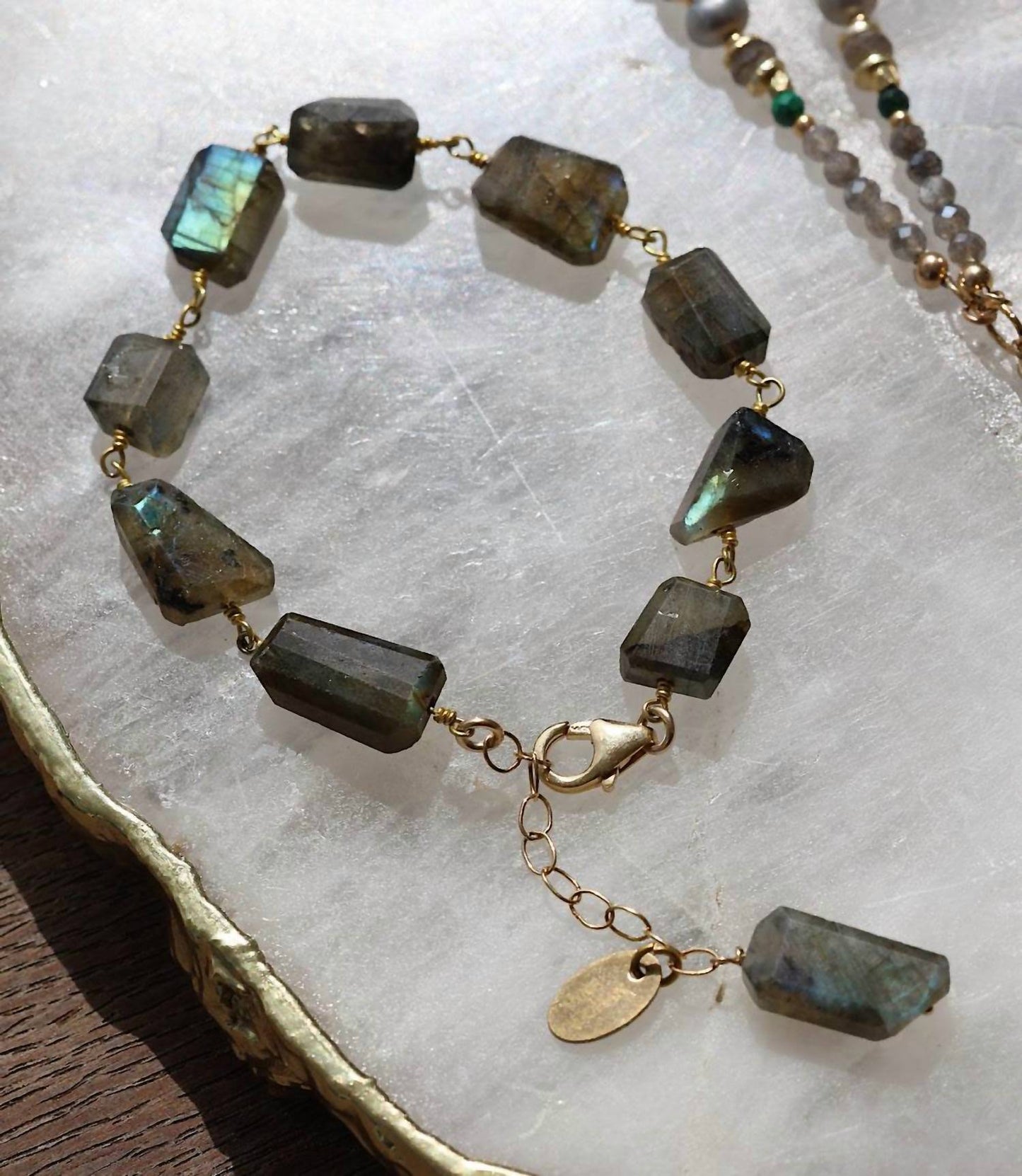 Anne Vaughan - Women's Hand-Cut Iridescent Bracelet