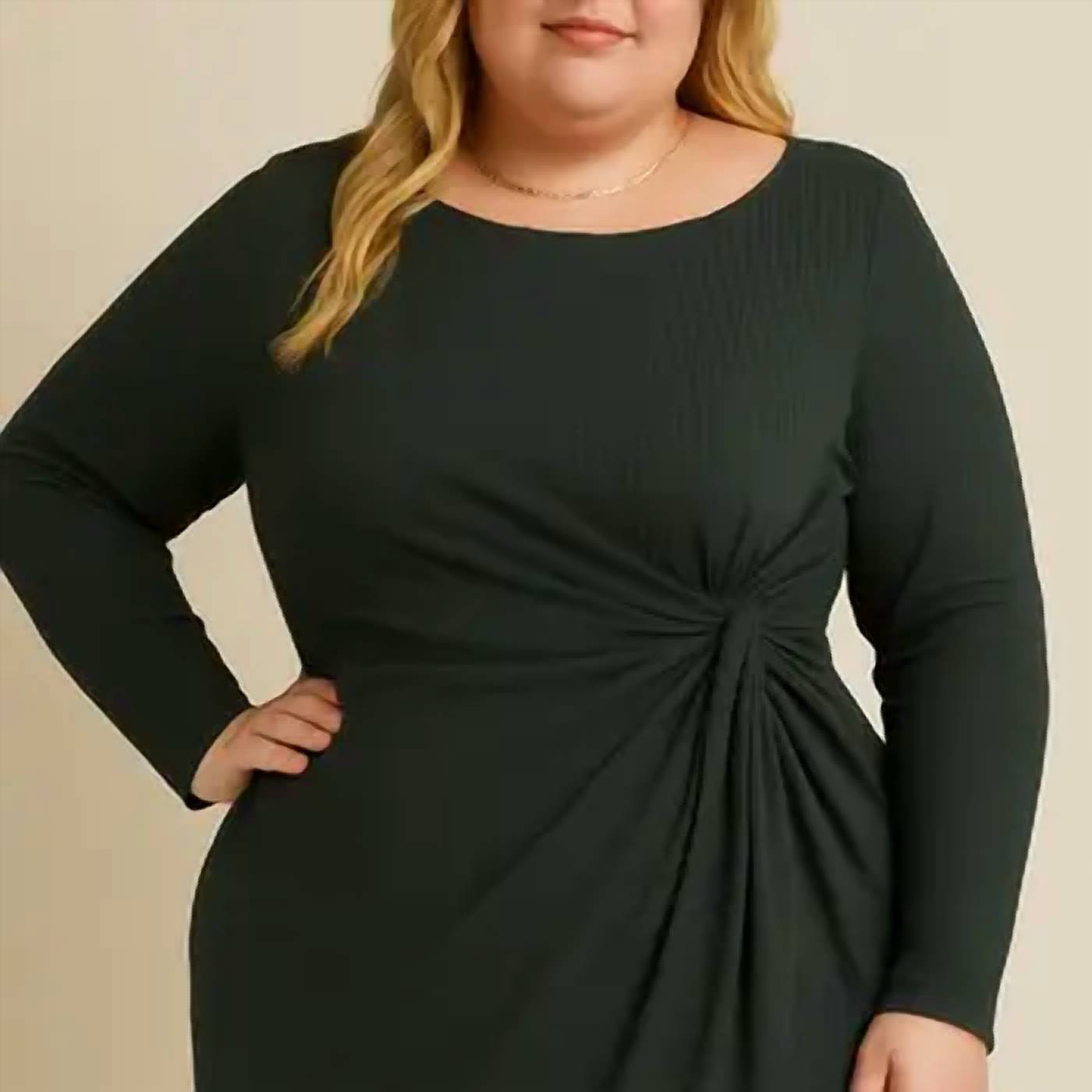 Gilli - Long Sleeve Waist Twist Dress