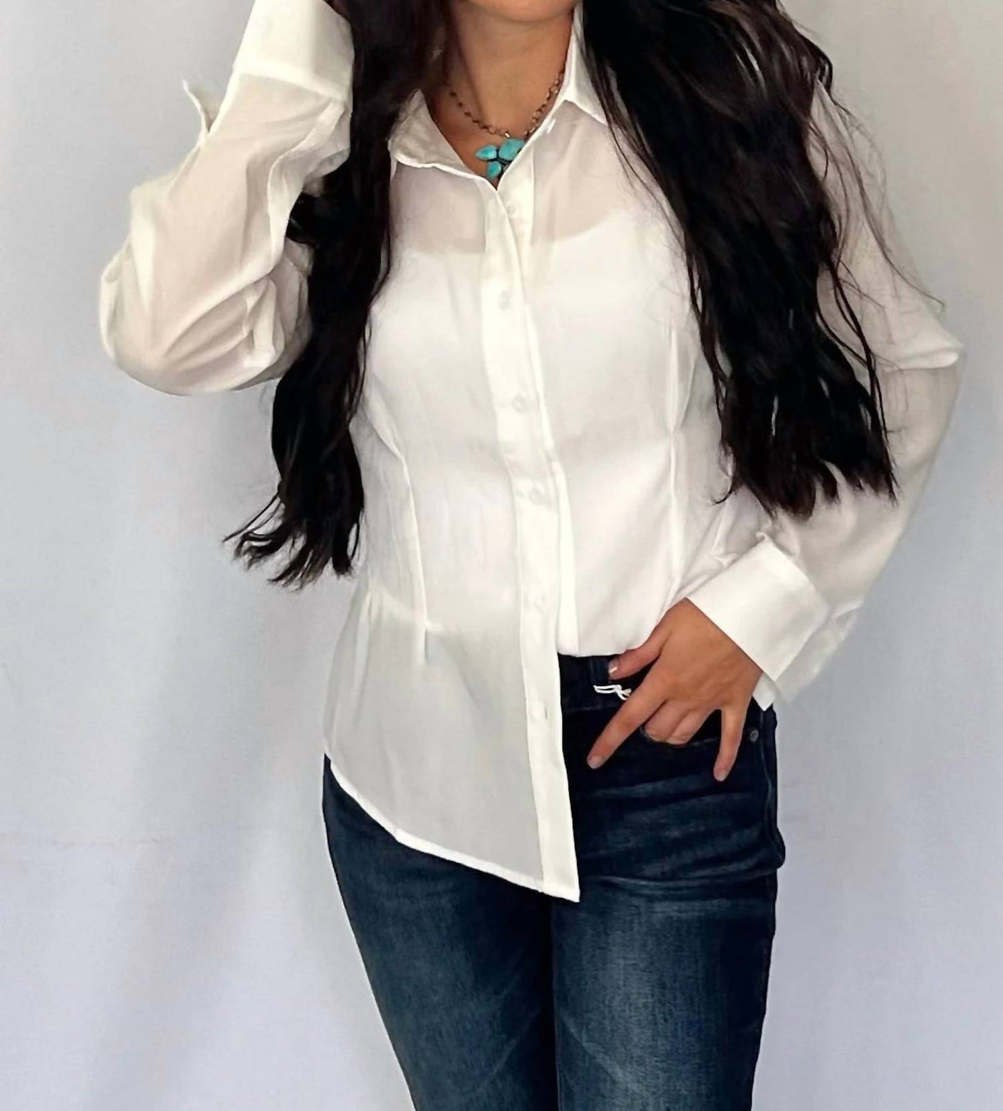 Lucky & Blessed - Long Sleeve Western Button-down Shirt