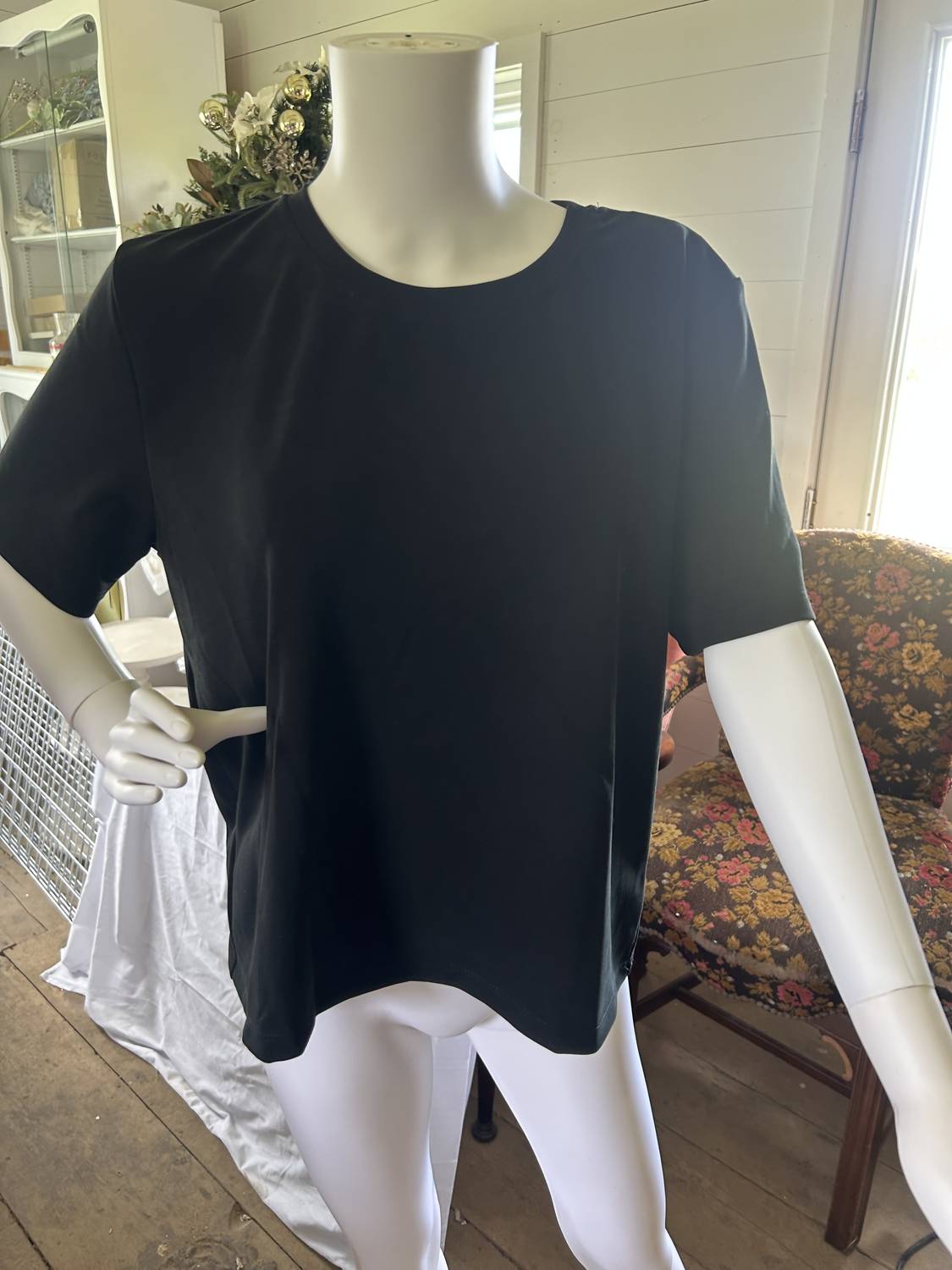 Elle Grey - Women's High Low Short Sleeve Top