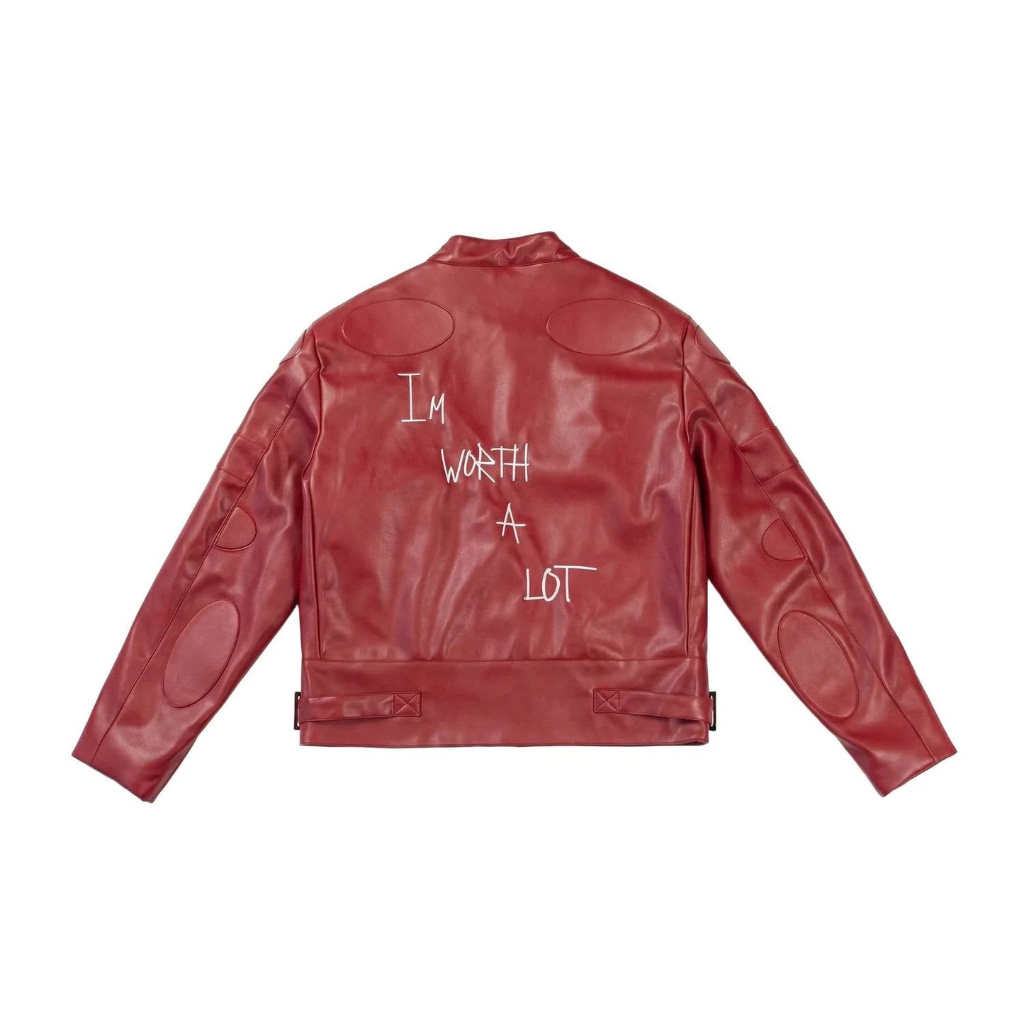 Knotwtr - Unisex I’m Worth A Lot Long Sleeve Leather Jacket