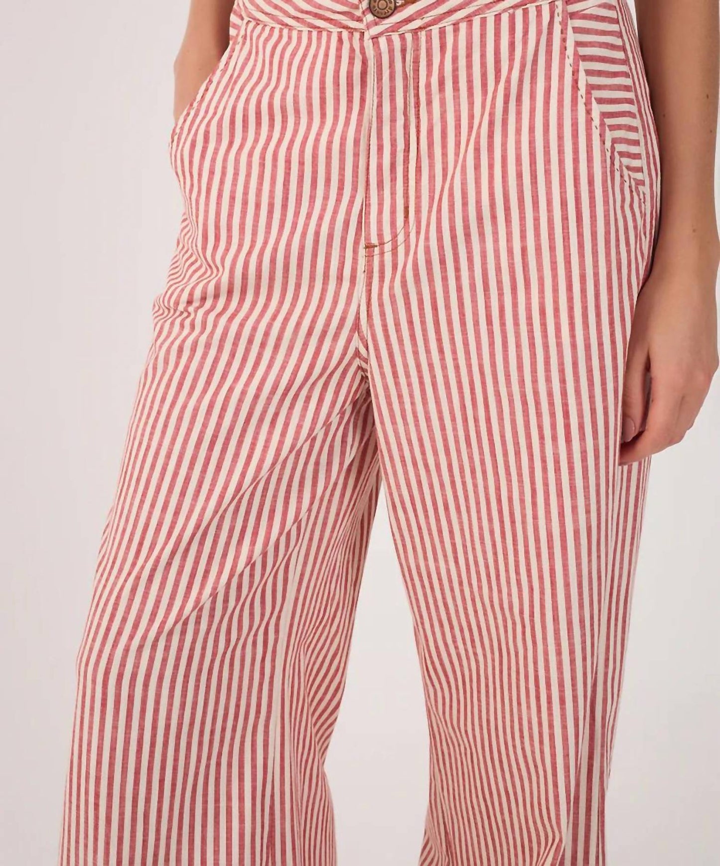 Dress To - Striped Twill Wide Leg Pants