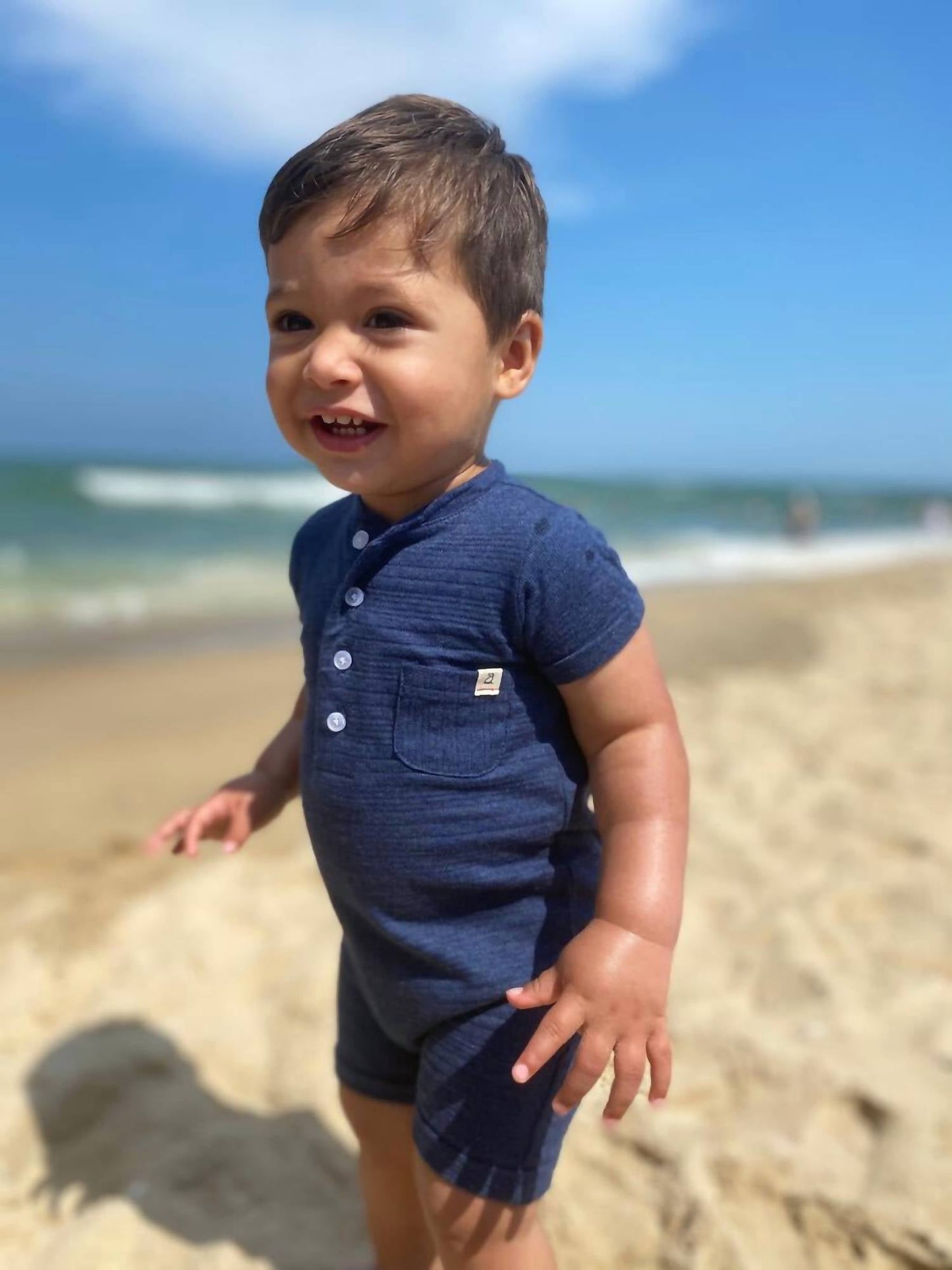 Me & Henry - Boy's Camborne Henley Romper