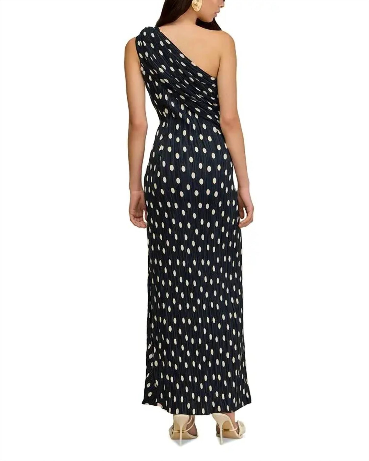 Cult Gaia - Dotted One Shoulder Maxi Dress