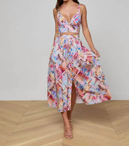 L'Agence - Seina Poplin Midi Skirt