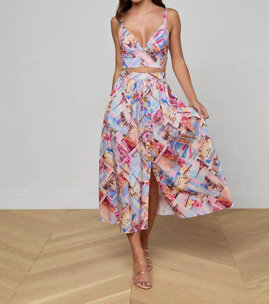 L'Agence - Seina Poplin Midi Skirt
