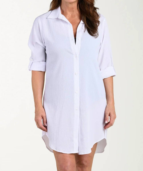 Maxine Of Hollywood - Woven Covers Button Down Tunic
