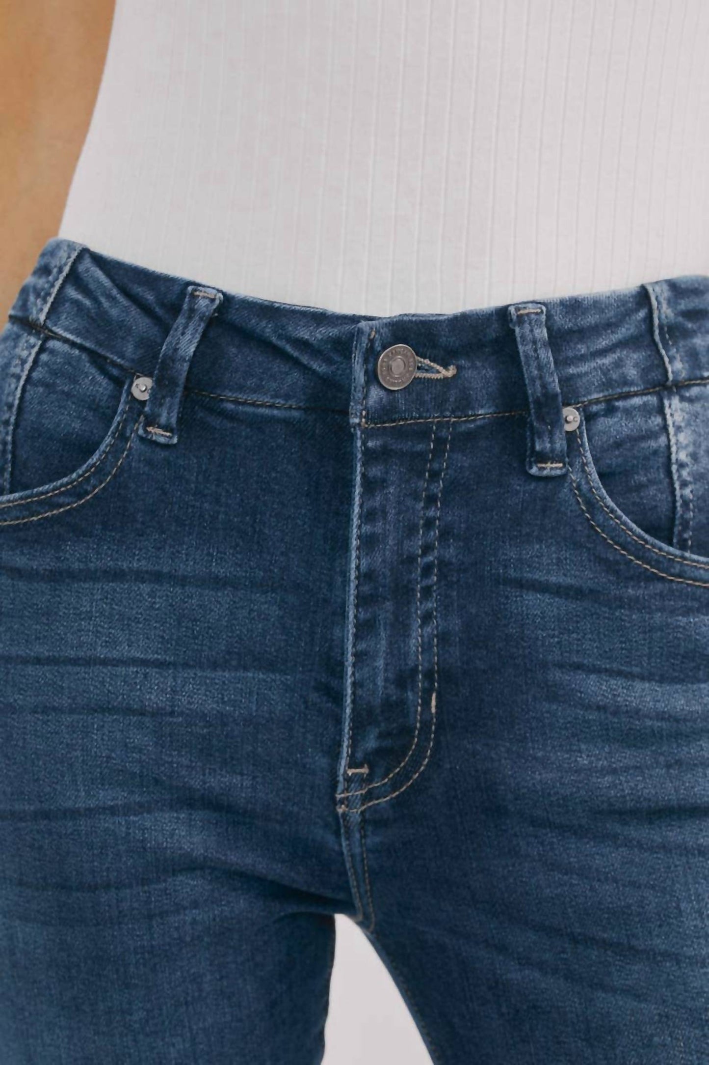 Kancan - High-rise Super Flare Western Jeans