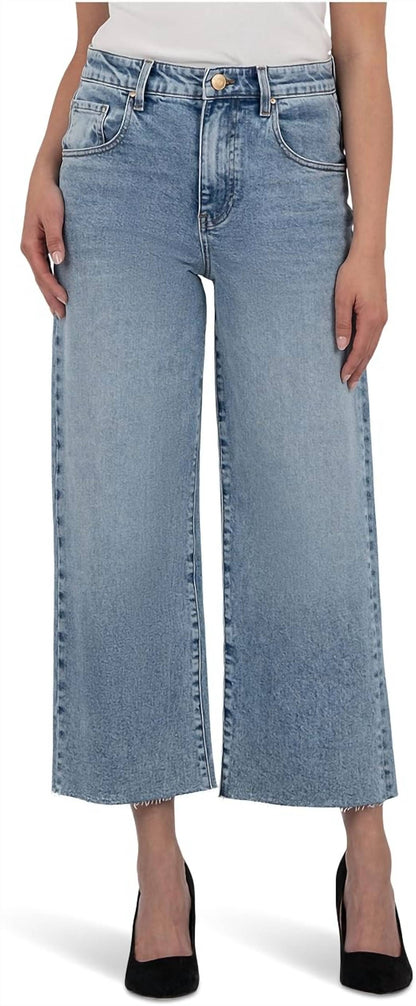 Kut From The Kloth - Gwen High Rise Wide Leg Slouchy Raw Hem Jeans