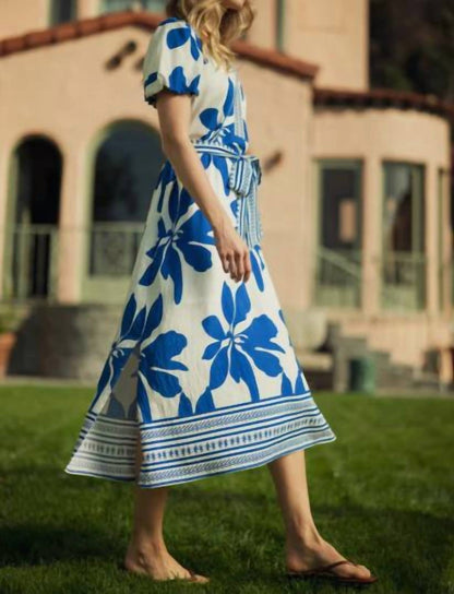 Jodifl - Side Slit Floral Midi Dress