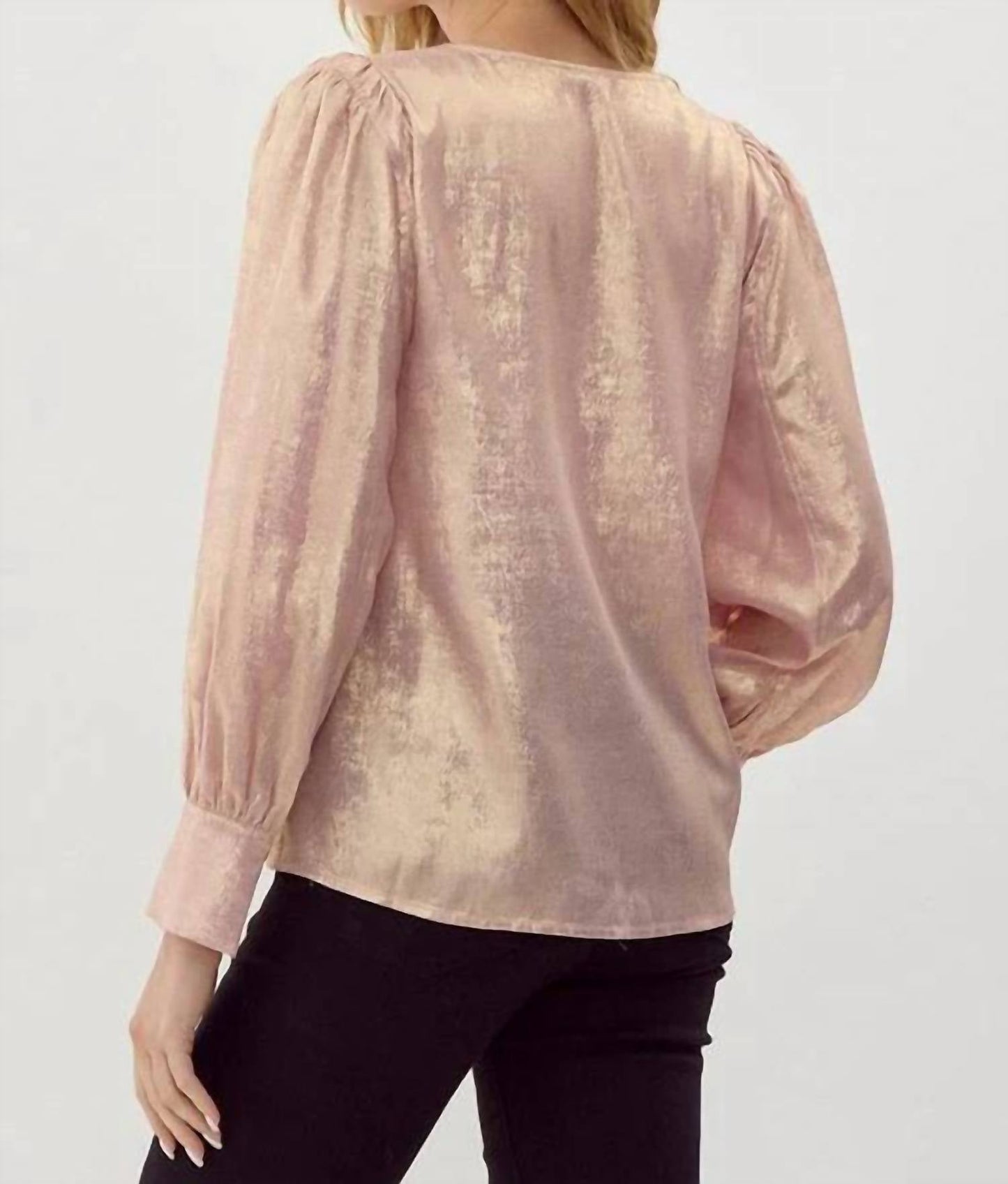 Jodifl - Western V-neck Puff Sleeve Blouse