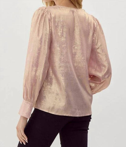 Jodifl - Western V-neck Puff Sleeve Blouse
