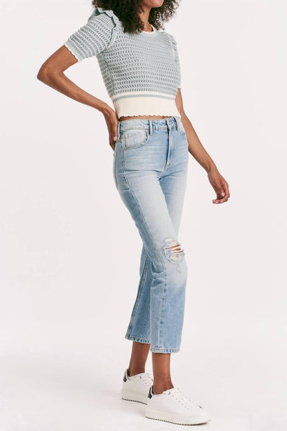 Another Love - Neve Top Pale Sage Stripe
