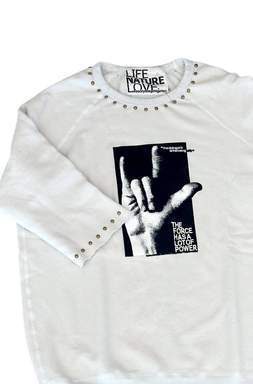 Freecity - Women's Homage Garage Print Stud Long Sleeve Tee