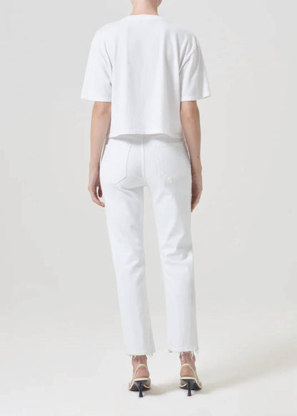 Agolde - Riley High Rise Straight Cropped Jeans