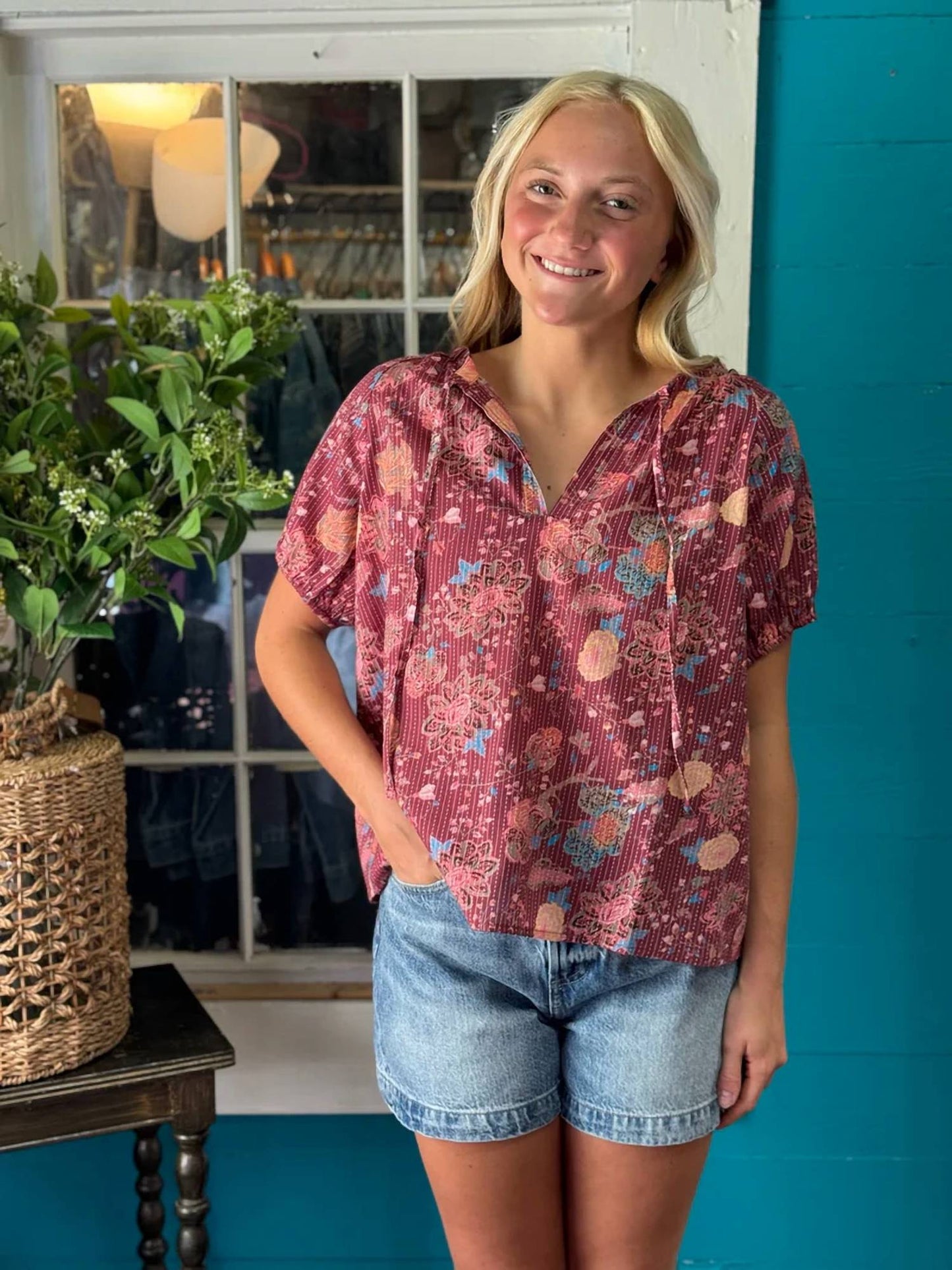Dylan - Camelia Short Sleeve Top
