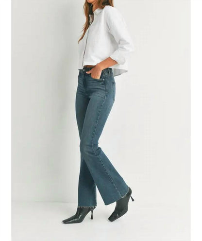 Just Black Denim - Flare Jeans With Raw Hem