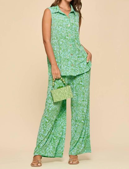 Dear Scarlett - Tank And Relaxed Pants Resort Wear Set