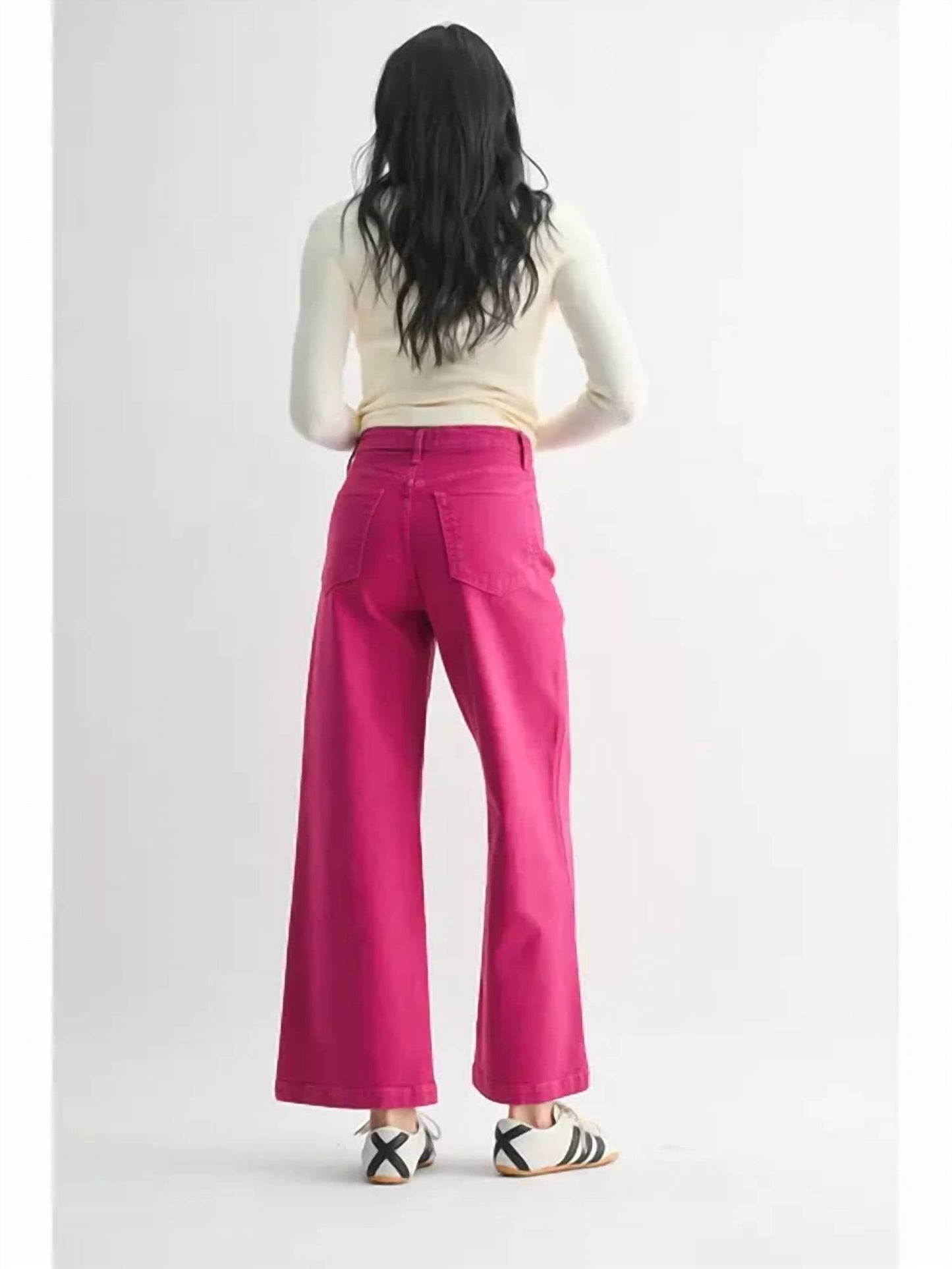 Just Black Denim - Patch Pocket Wide Leg Denim Jeans