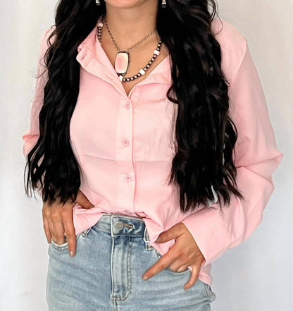 Lucky & Blessed - Long Sleeve Western Button-down Shirt