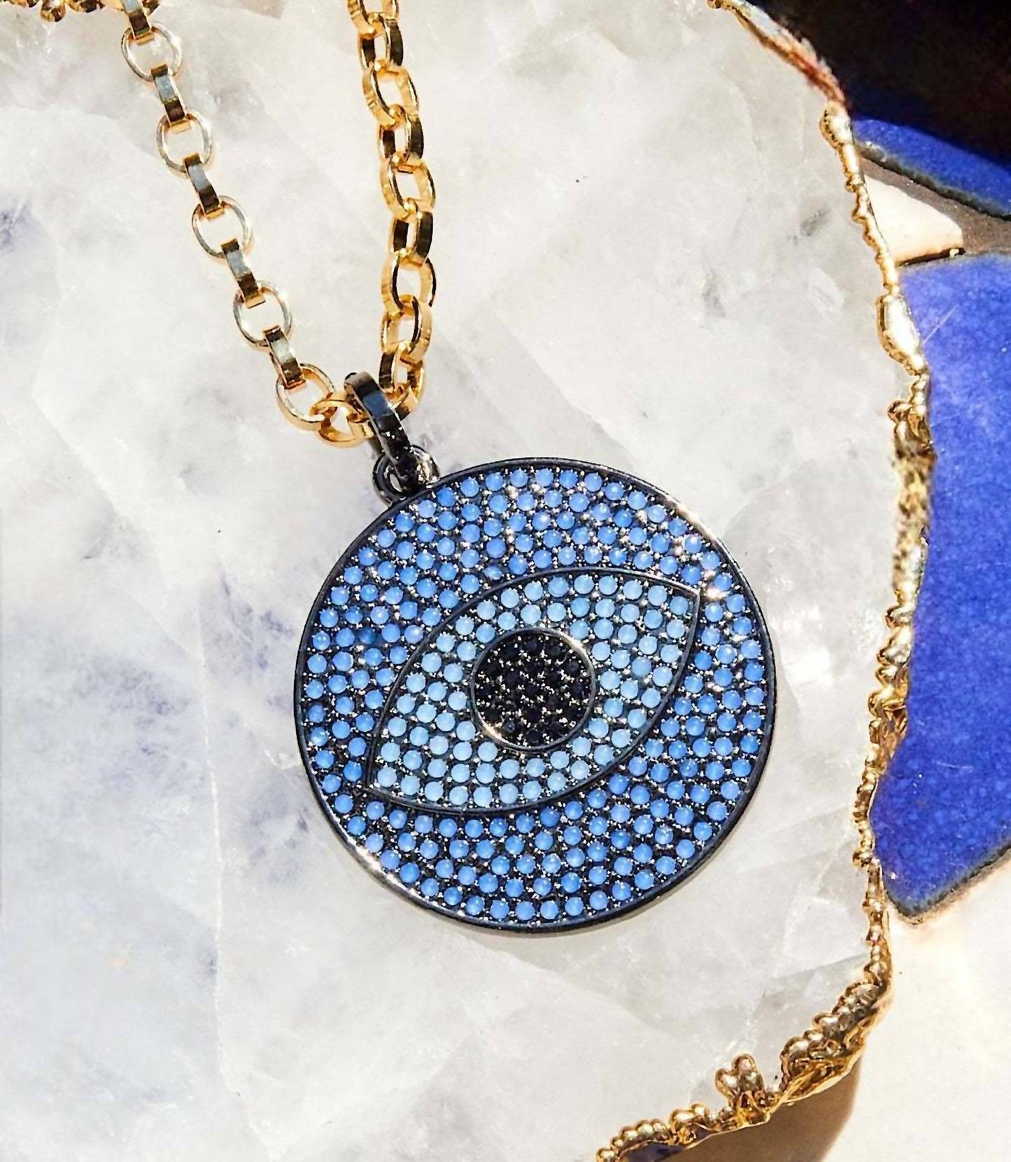 Marlyn Schiff - Women's Pavé Crystal Pendant Necklace