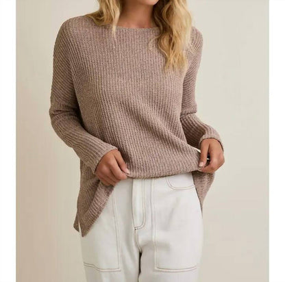 Gilli - Long Sleeve Side Slit Top