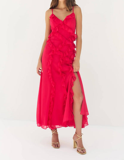 Hutch - Malti Sleeveless Ruffle Trim Long Dress