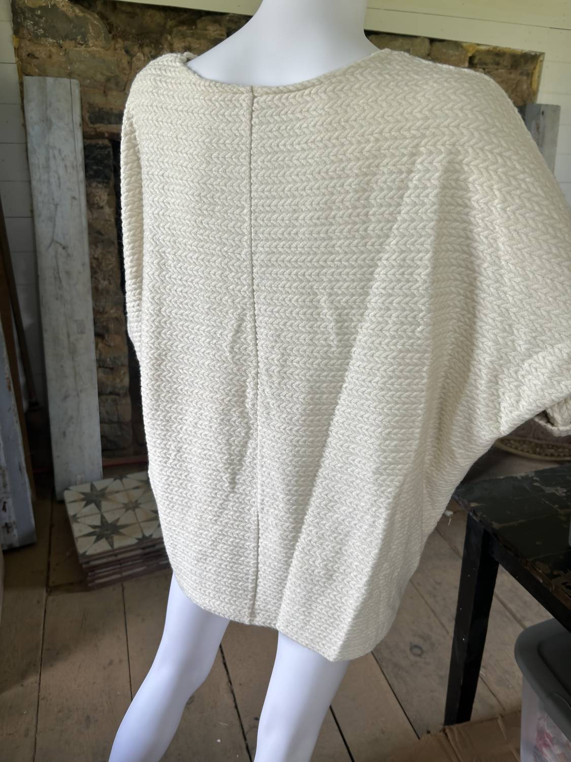 Apricot - Women's Cable Soft Touch Batwing Top