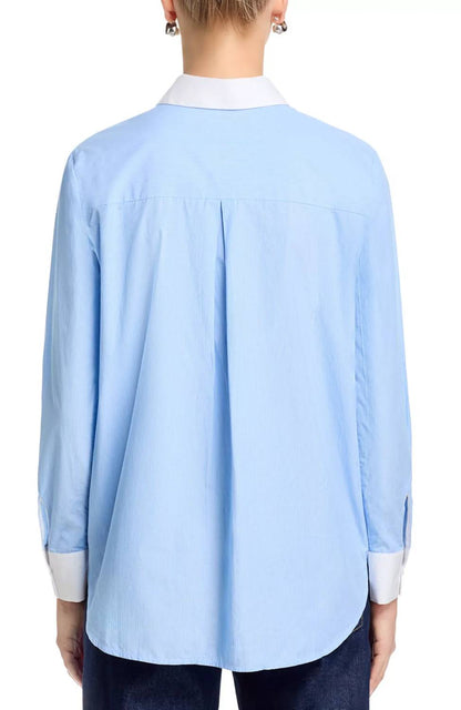 French Connection - Poplin Ticking Contrast Shirt