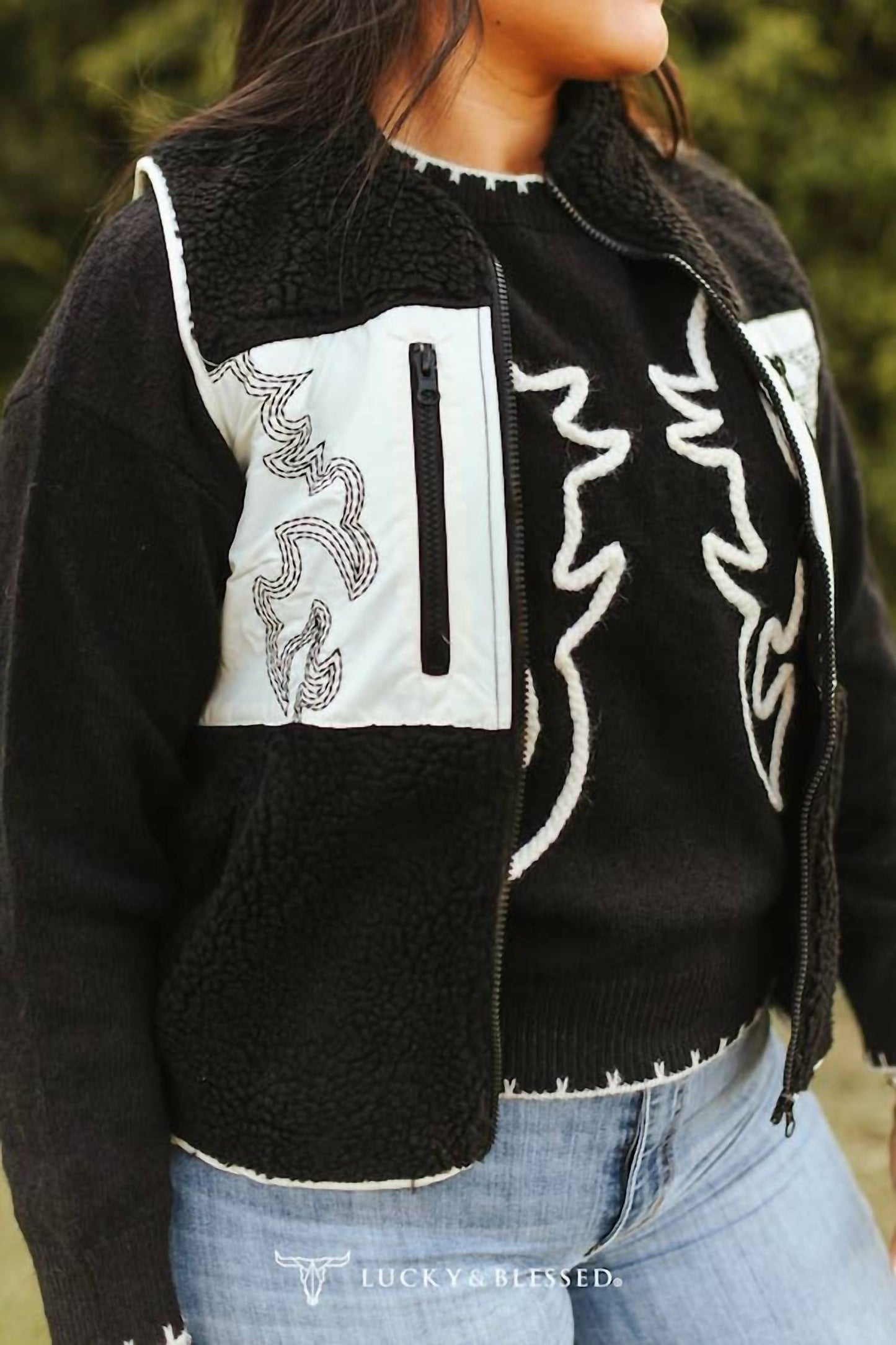 Lucky & Blessed - Sherpa Western Vest