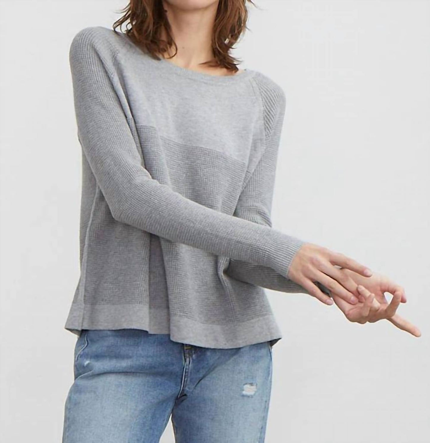 Autumn Cashmere - Flared Thermal Crew Sweater