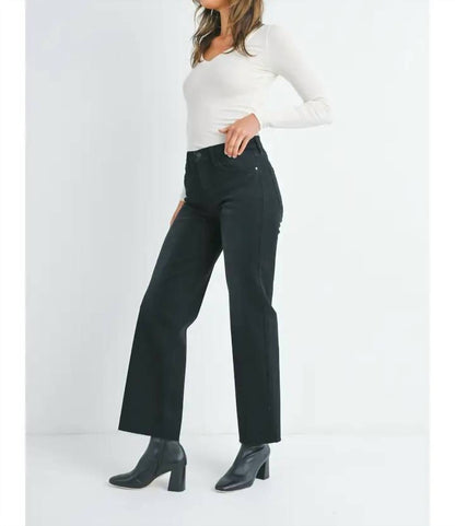 Just Black Denim - Slim Wide Leg Jeans