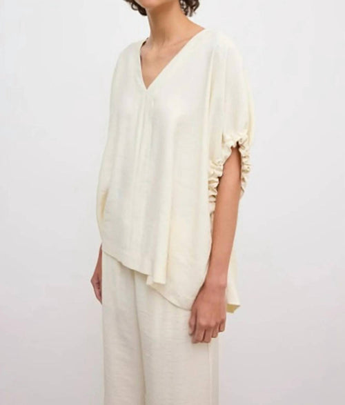 House Of Dagmar - Rouched V-neck Top