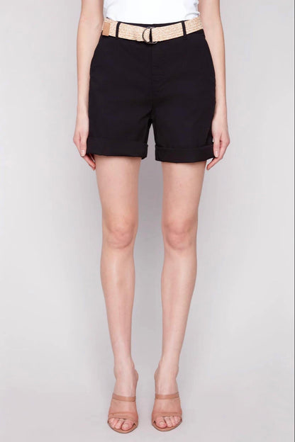 Charlie B - Cuff Shorts W/belt