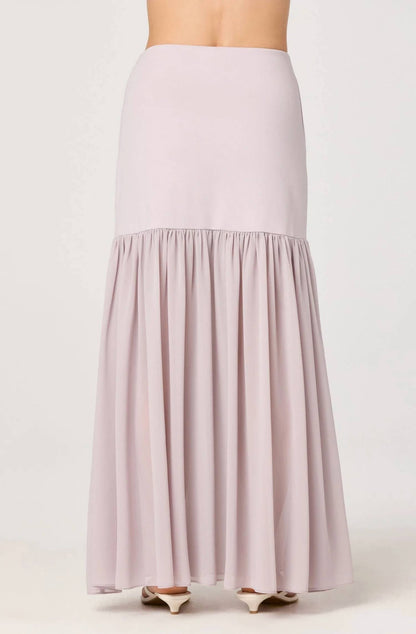 Astr - Aloyse Contrast Gathered Maxi Skirt