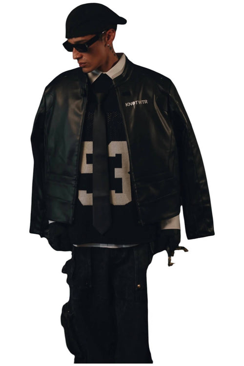 Knotwtr - Unisex I’m Worth A Lot Long Sleeve Leather Jacket