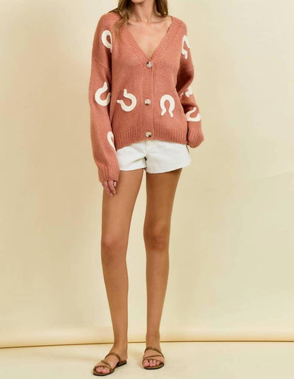 Doe And Rae - Western Horseshoe Patch Cardigan