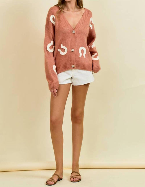 Doe And Rae - Western Horseshoe Patch Cardigan