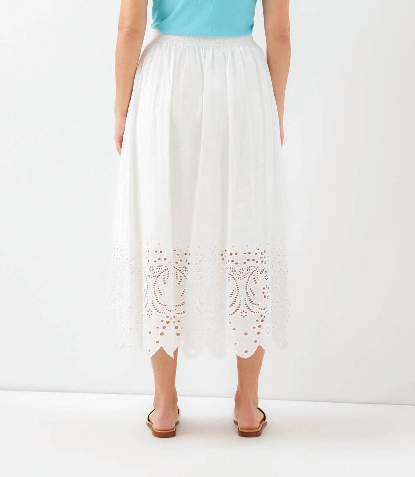 Karen Kane - Cut-out Embroidery Midi Skirt - Petite