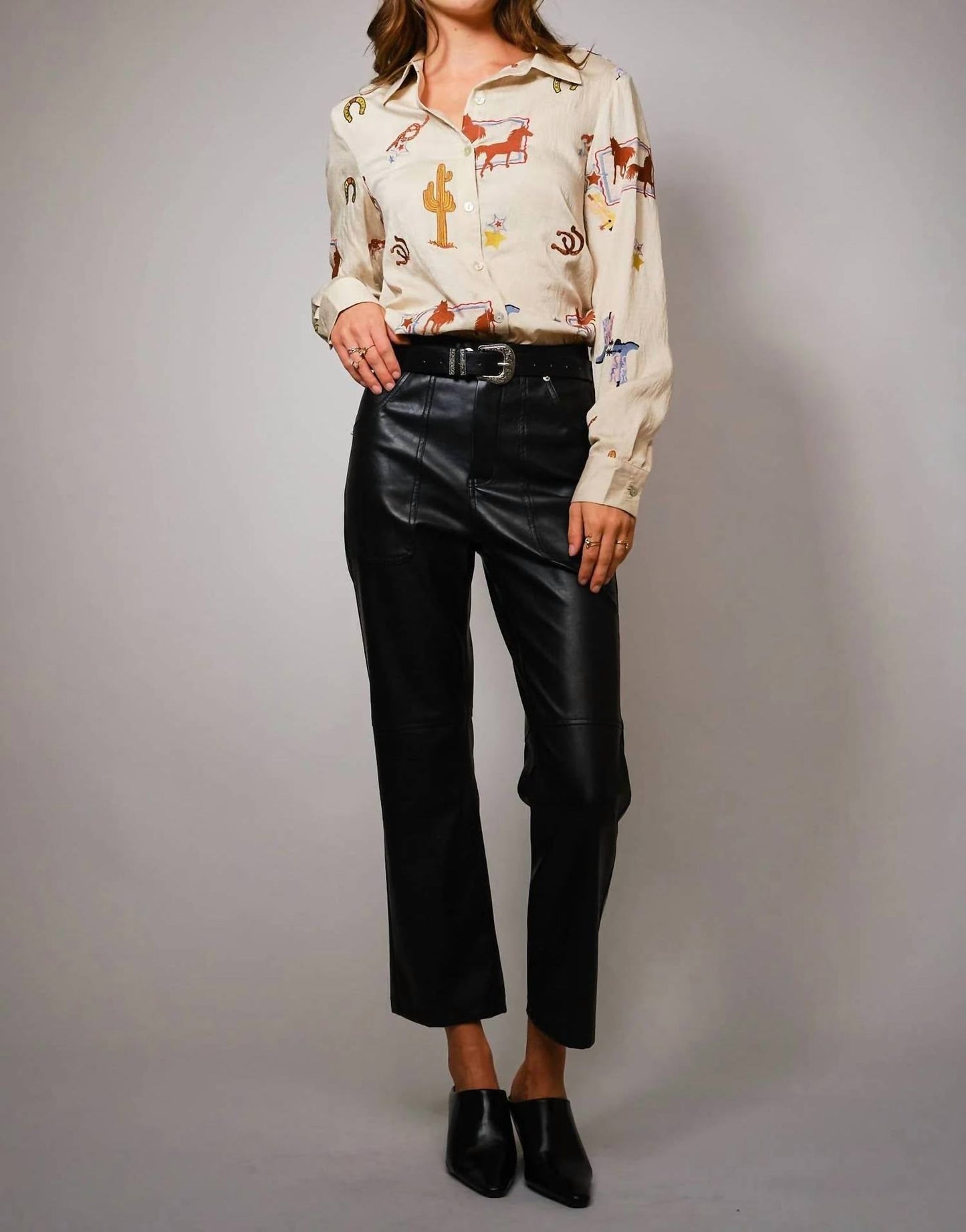Blue B - She's Western Embroidered Shirt