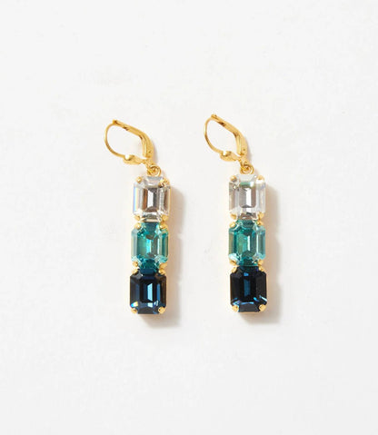 La Vie Parisienne - Women's Triple Crystal Earrings