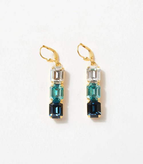 La Vie Parisienne - Women's Triple Crystal Earrings