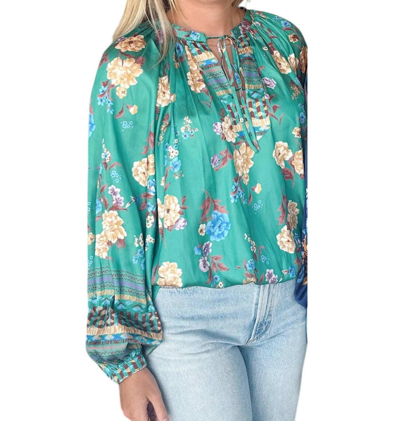 Current Air - Long Sleeve Floral Blouse