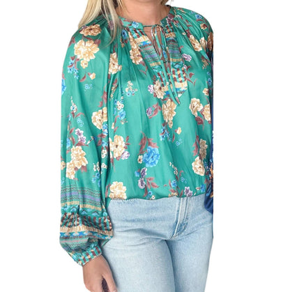 Current Air - Long Sleeve Floral Blouse