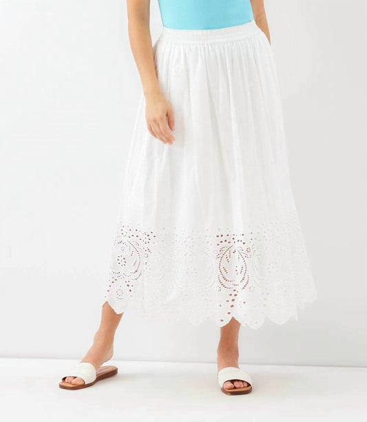 Karen Kane - Cut-out Embroidery Midi Skirt - Petite