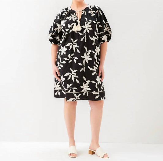 Karen Kane - Puff Sleeve Tassel Dress - Plus
