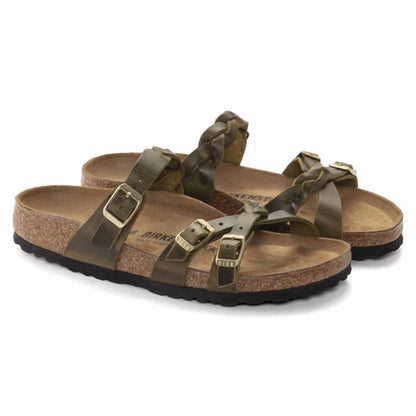 Birkenstock - Women's Franca Braided Oiled Leather Sandals