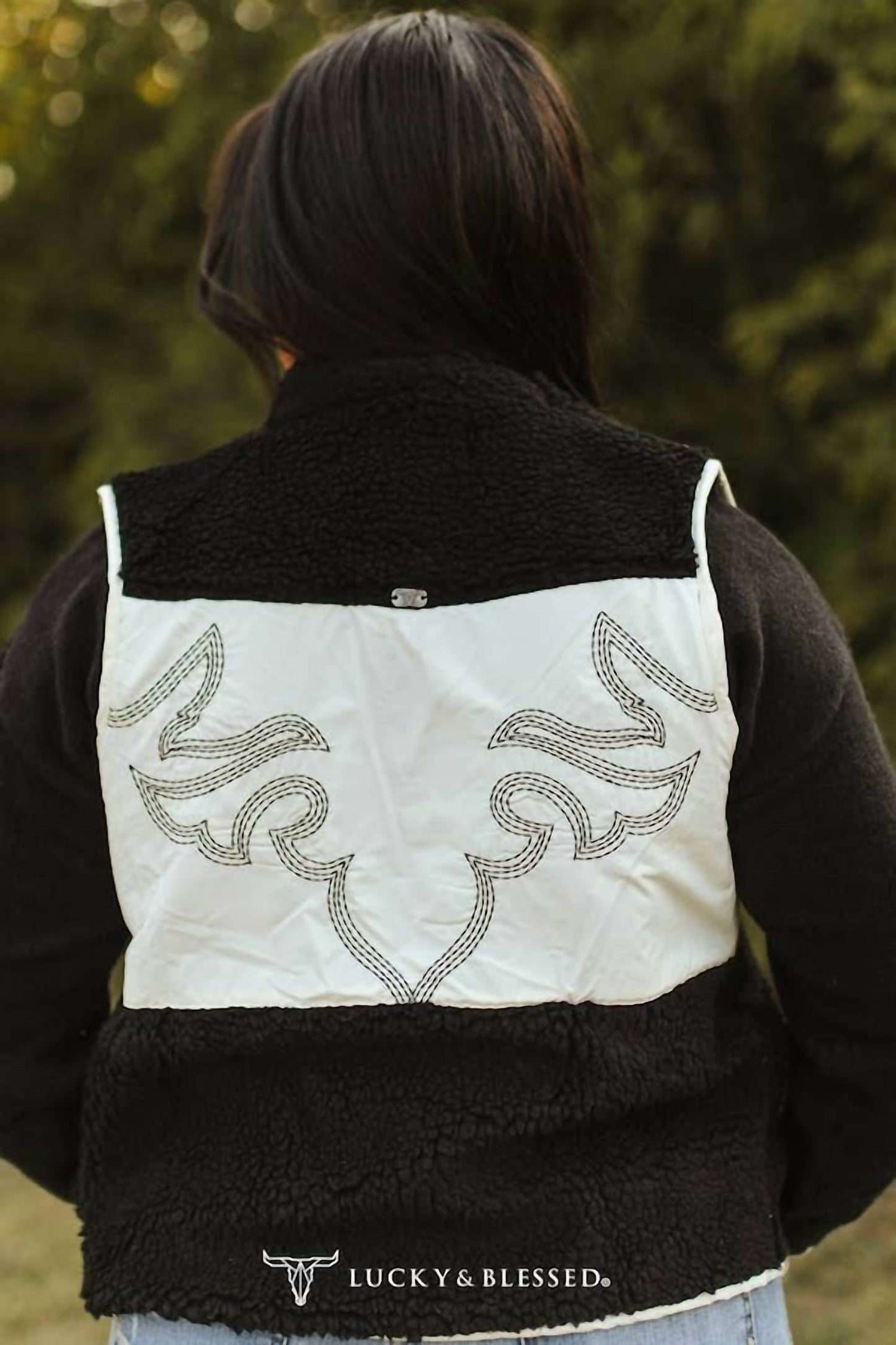 Lucky & Blessed - Sherpa Western Vest